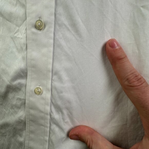 Brooks Brothers Men Non Iron Button Up Shirt Long Sleeve 17.5 35 Regent White - Picture 10 of 16